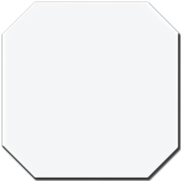 Керамогранит Bianco ottagono matt 20x20 CE.SI.