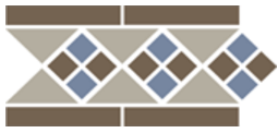 Керамогранит Border LISBON with 1 strip (Tr.01 Dots 29+11 Strips 29) 28х15 Top Cer