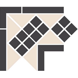 Керамогранит Corner LISBON-1 with 1 strip Stand.(Tr.16 Dots 14 Strips 14) 21.5х21.5 Top Cer