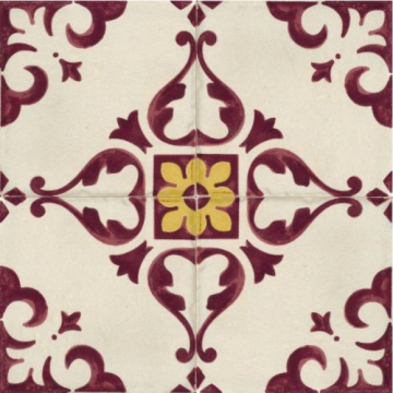 Керамогранит Декор 8333 Jolie Ivoire Purple Trama (комп/4шт) 10х10 Marca Corona