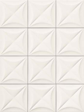 Керамогранит E063 4D Flower White 20x20 Marca Corona