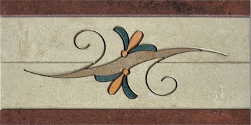 Керамогранит Fascia Floreale B Botticino (Botticino, Madras Pink) 15x30 Casalgrande Padana