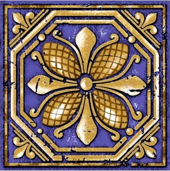 Керамогранит Флора вставка 7х7 Freelite Decor