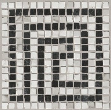 Керамогранит fMAQ Angolo Greca Statuario Grafite Mosaico 20*20 FAP Ceramiche