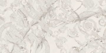 Керамогранит G67590 Statuario White Megabarocco Lux R 60x120 Versace (Gardenia Orchidea)