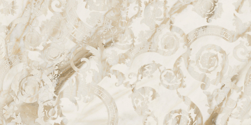 Керамогранит G67592 Calacatta Bright Megabarocco Lux R 60x120 Versace (Gardenia Orchidea)