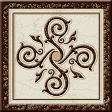 Керамогранит Гётеборг (коричневый) Вставка 6х6 Freelite Decor