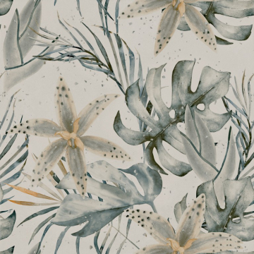 Керамогранит HLSBD HELSINKI 1841 BIANCO DECOR GARDEN 100X100 Porcelanite Dos