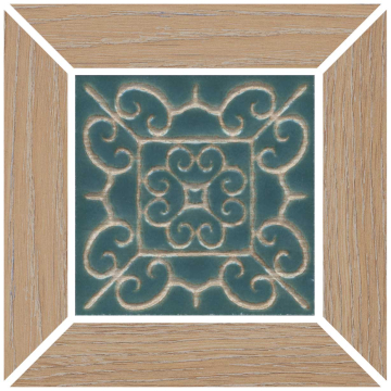 Керамогранит ID153 Вставка Тровазо наборный бежевый матовый 13x13x0,9 Kerama Marazzi