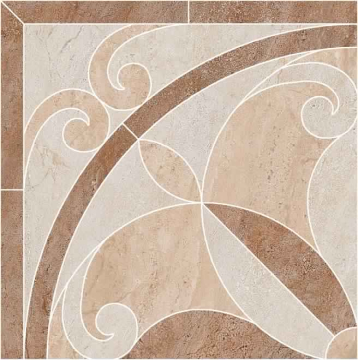Керамогранит ID95 Декор Монтаньоне 1/4 розона наборный 40.2х40.2 Kerama Marazzi