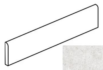 Керамогранит K-2060/MR/p01 Плинтус Monochrom Белый 76x1200x10 Kerranova