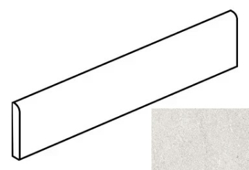 Керамогранит K-2080/MR/p01 Плинтус Gradient Белый 76x600x9 Kerranova