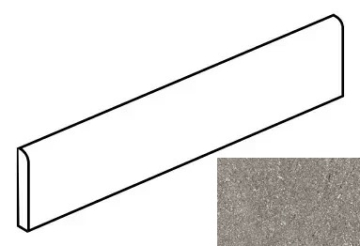 Керамогранит K-2082/MR/p01 Плинтус Gradient Серый 76x600x9 Kerranova