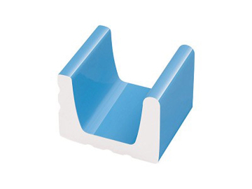 Керамогранит K151 1/2 часть водоотводного канала Light Blue 15x12 Serapool