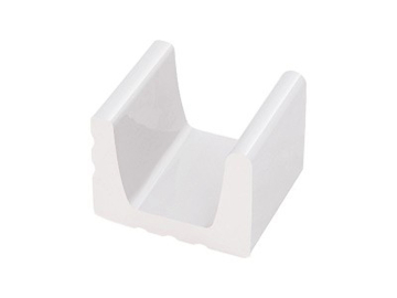 Керамогранит K153 1/2 часть водоотводного канала White 15x12 Serapool