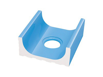 Керамогранит K221 Внутренний переливной водоотводный канал со сливом Light Blue 24x24,5 Serapool