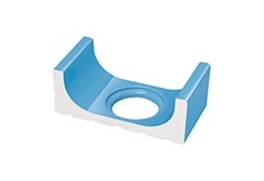 Керамогранит K261 1/2 часть водоотводного канала со сливом Light Blue 24x12 Serapool