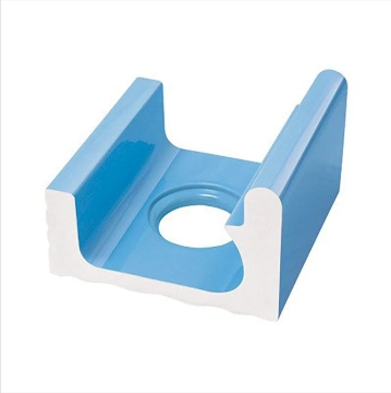 Керамогранит K321 Поручневый водоотводный канал со сливом Light Blue 23,5x24,5 Serapool