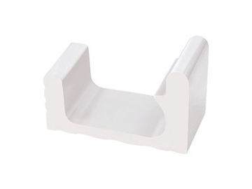 Керамогранит K353 1/2 часть переливного водоотводного канала White 23,5x12 Serapool