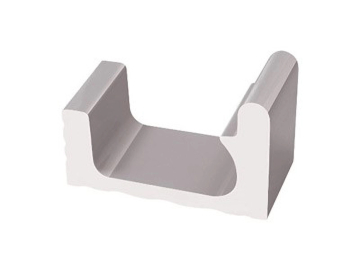 Керамогранит K359.1 1/2 часть переливного водоотводного канала Grey 23,5x12 Serapool