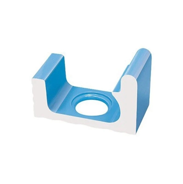 Керамогранит K361 1/2 часть переливного водоотводного канала со сливом Light Blue 23,5x12 Serapool
