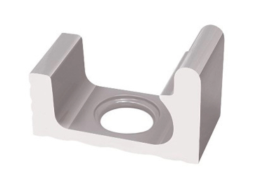 Керамогранит K469.1 1/2 часть переливного водоотводного канала со сливом Grey 29x12 Serapool