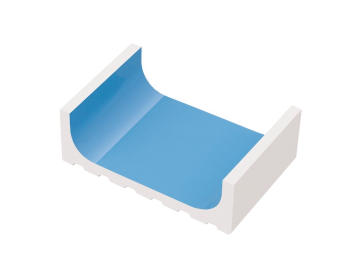 Керамогранит K551 1/2 часть переливного водоотводного канала Light Blue 18,5x12 Serapool