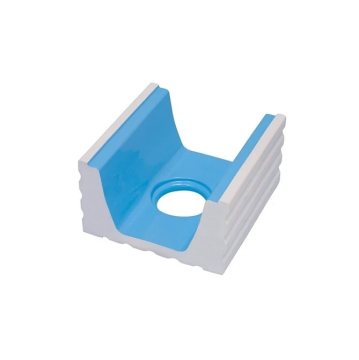 Керамогранит K621 Переливной водоотводный канал со сливом Light Blue 22,5x24,5 Serapool