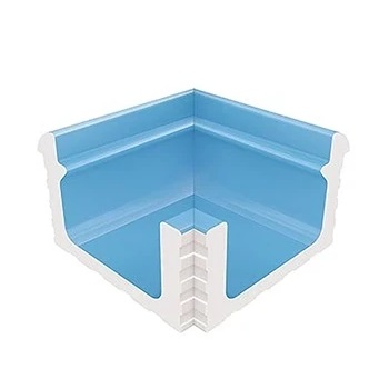 Керамогранит KP131 Переливной лоток керамический внутренний угол Light Blue 24x24 Serapool