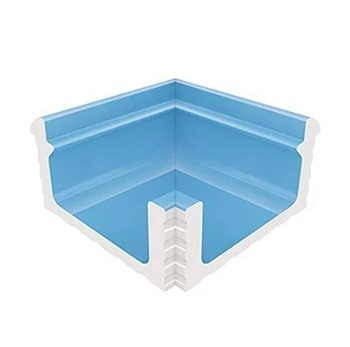 Керамогранит KP231 Переливной лоток керамический внутренний угол Light Blue 29x29 Serapool