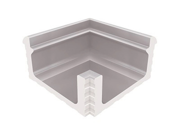 Керамогранит KP239.1 Переливной лоток керамический внутренний угол Grey 29x29 Serapool