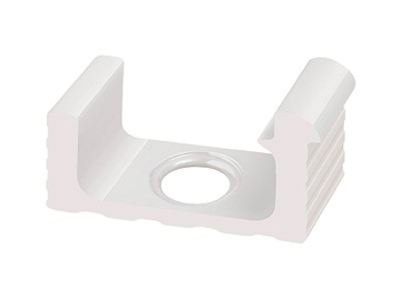 Керамогранит KP263 Переливной лоток керамический 1/2 часть со сливом White 29x12 Serapool