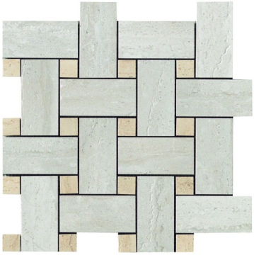Керамогранит Mosaico Intreccio Grigio Lapp Rett 30x30 Capri Ceramiche