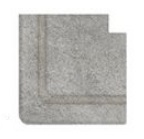 Керамогранит Наружный угол закругленный Pool Garden Grey Handle 25x25 Serapool