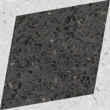 Керамогранит Natural Drops Rhombus Decor Graphite 18,5x18,5 WOW