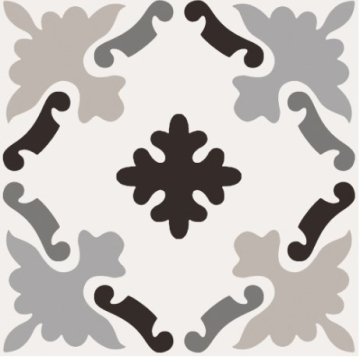Керамогранит PBW03 patchwork black&white 03 20x20 Sant Agostino