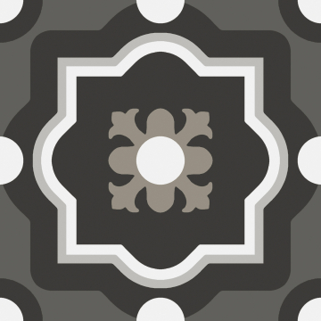 Керамогранит PBW04 patchwork black&white 04 20x20 Sant Agostino