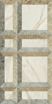 Керамогранит PF60014087 Tarsia Frame Avorio Deco Lux 3D Rett 60x120 Versace (Gardenia Orchidea)