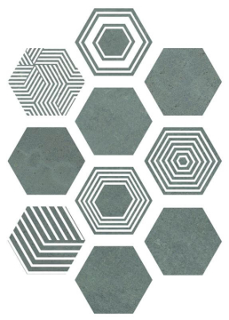 Керамогранит Pier17 Hexa Turquoise 23,2x26,7 ITT Ceramic