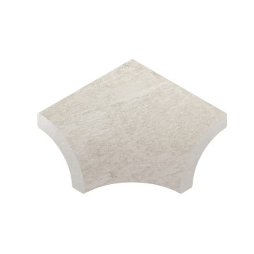 Керамогранит Планка радиальная внутренний угол Marble 401 Siena R9 33х42х50 Kerastep