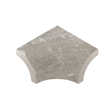 Керамогранит Планка радиальная внутренний угол Marble 431 Arian R9 33х42х50 Kerastep
