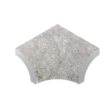 Керамогранит Планка радиальная внутренний угол Stone 551 Pearl R9 77х77x110х10 Kerastep