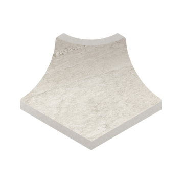 Керамогранит Плинтус радиальный внешний угол Marble 401 Siena R9 42х33х50 Kerastep