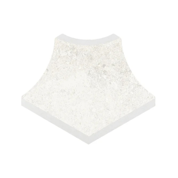 Керамогранит Плинтус радиальный внешний угол Stone 531 White R9 77х77x110х10 Kerastep