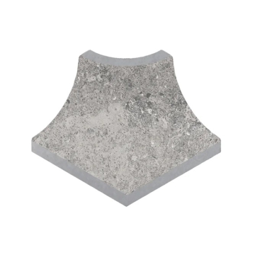 Керамогранит Плинтус радиальный внешний угол Stone 551 Pearl R9 77х77x110х10 Kerastep