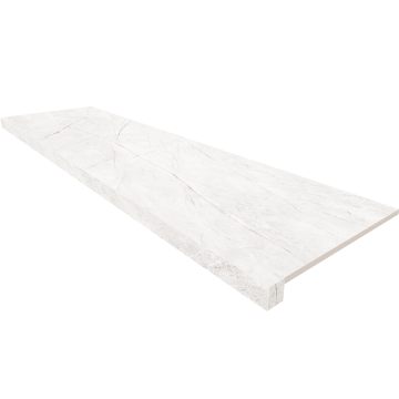Керамогранит Подоконник фронтальный NL00 Nolana White Неполированный без боковых выступов 33х120 Estima