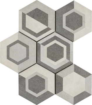 Керамогранит R4DT Rewind Decoro Geometrico Vanilla 21х18.2 Ragno Marazzi