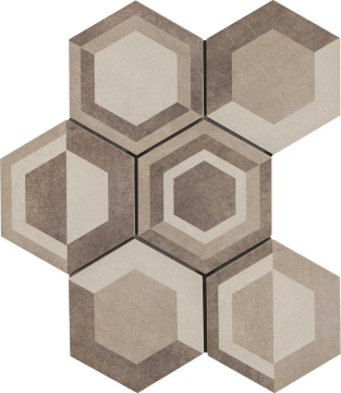 Керамогранит R4DU Rewind Decoro Geometrico Corda 21х18.2 Ragno Marazzi