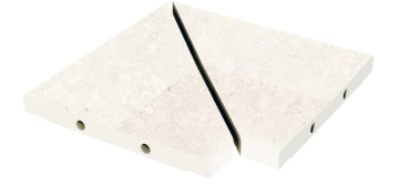 Керамогранит Решетка угол из 2х частей Stone 538 White R11/C 300х300х30 Kerastep