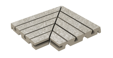 Керамогранит Решетка угол из 2х частей Urban 378 Silver R11/C 245х330х30 Kerastep